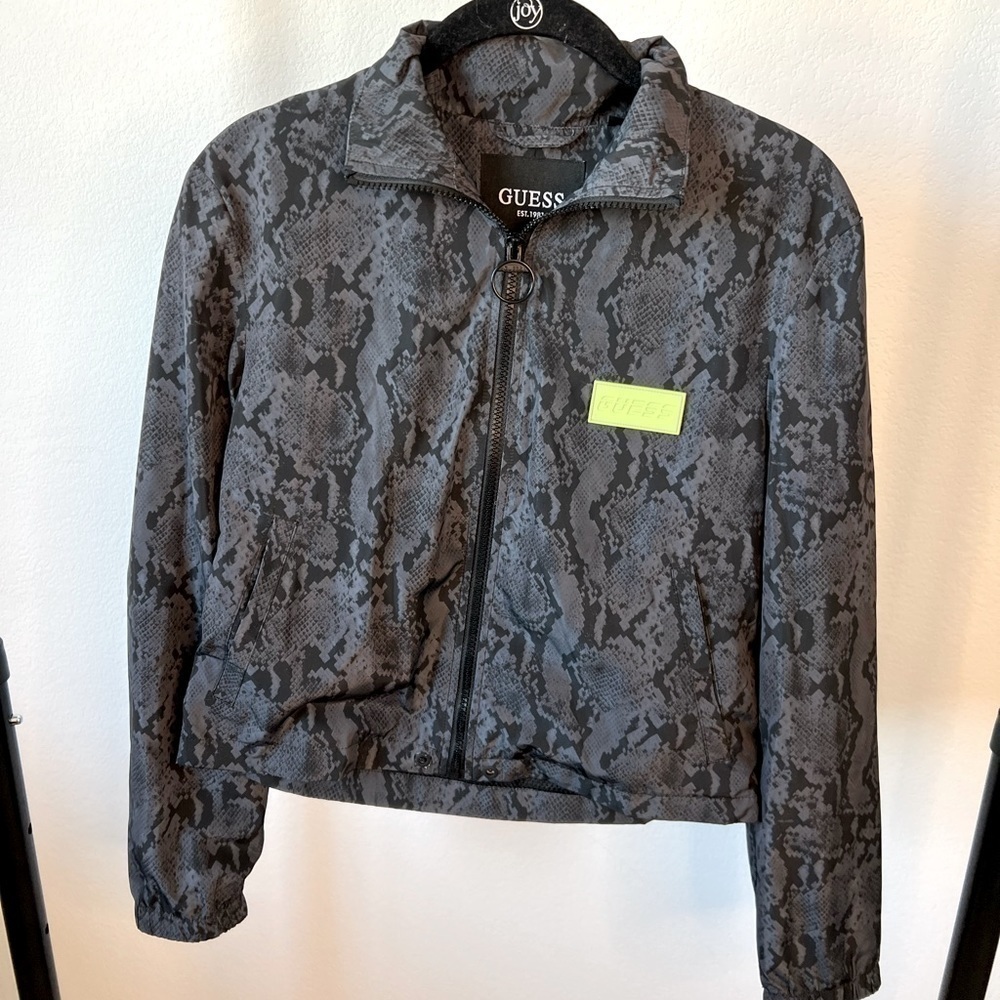 GUESS Women’s Gray‎ Snakeskin Windbreaker Size Small